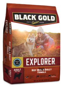 Black Gold Explorer Beef Meal & Barley Formula package