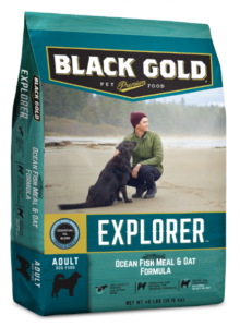 Black Gold Explorer Ocean Fish Meal & Oat Formula package