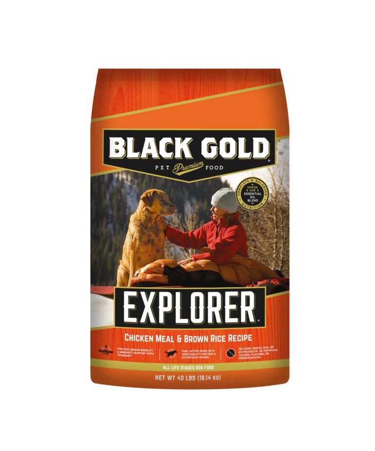 explorer chicken meal brown rice bag front