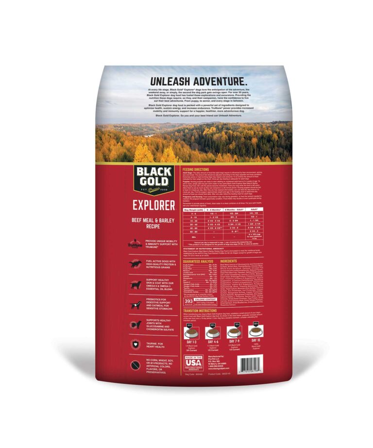 Explorer Beef Meal and Barley bag back