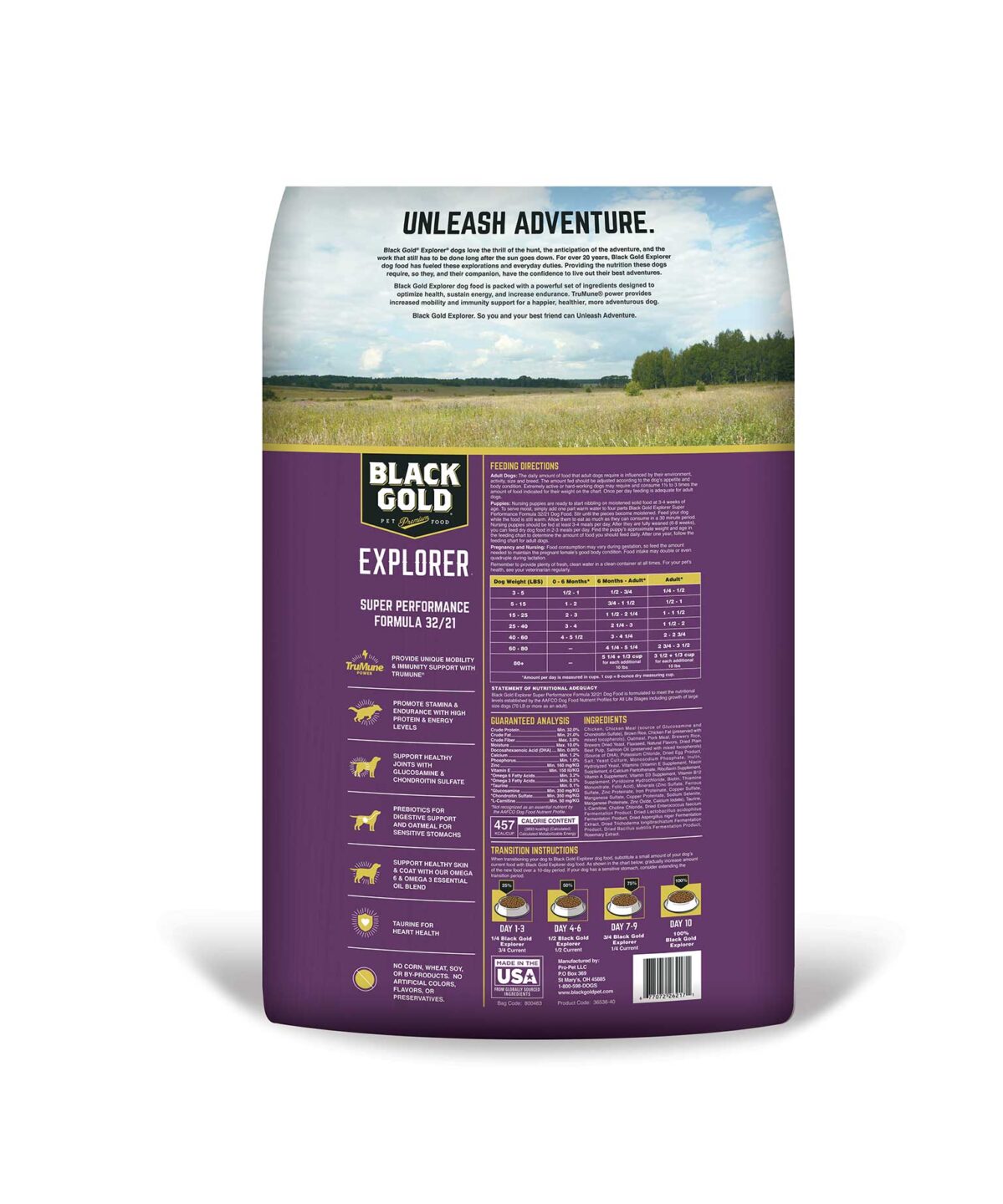 Super Performance Gel Black Gold Premium Pet Food Super Performance Formula 32/21