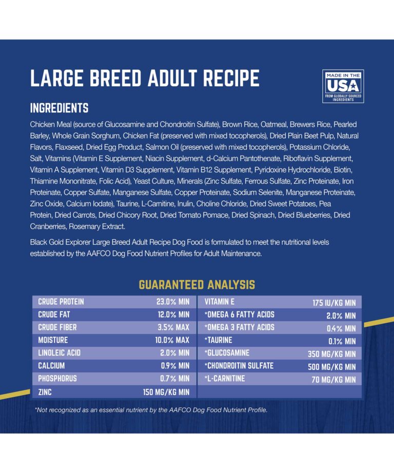 large breed adult recipe ingredients